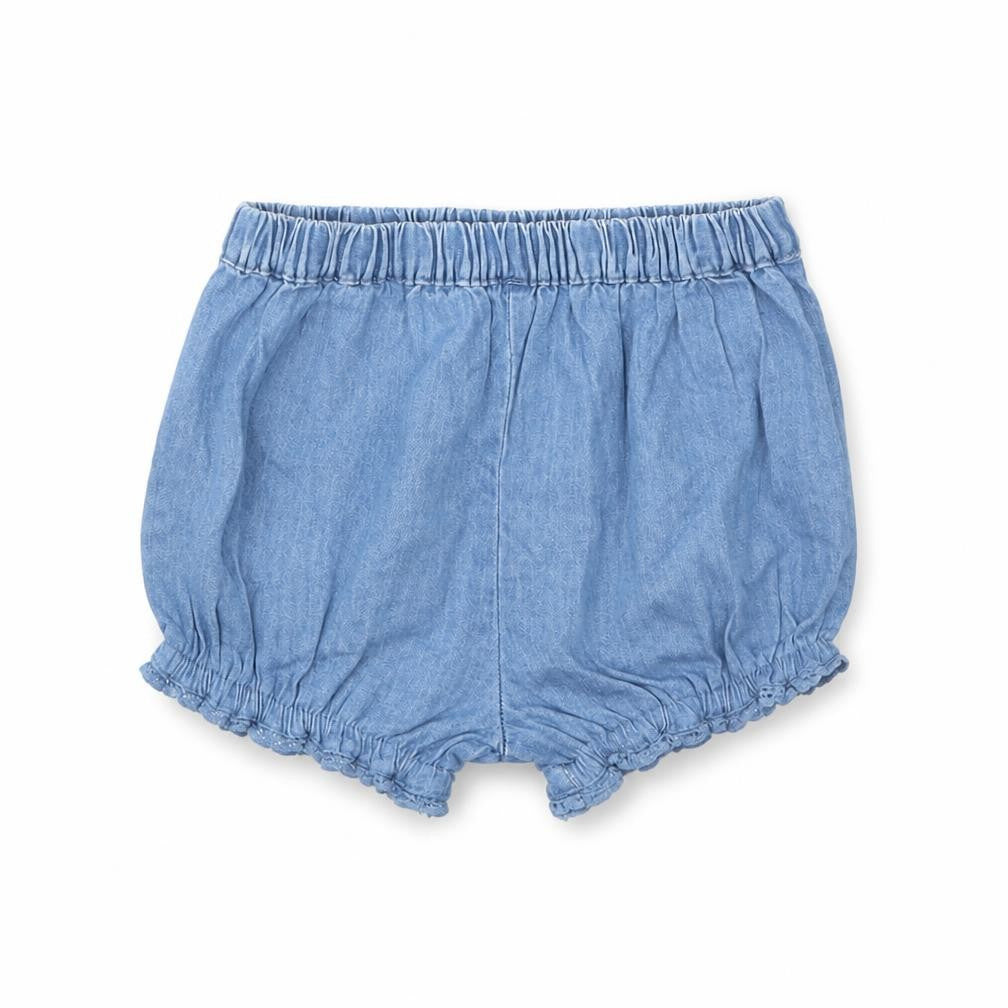 NEXT Girls Blue 100% Cotton Cropped Trousers Size 0-3 Months Pullover