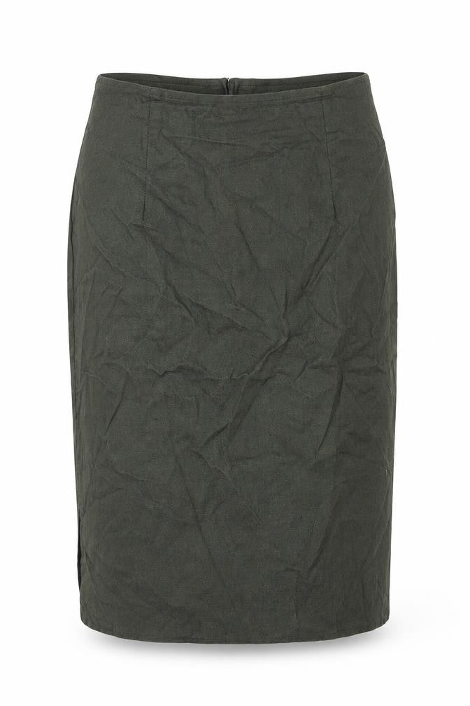 Preworn Womens Green Elastane Straight & Pencil Skirt Size 14 Zip
