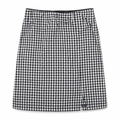 Topshop Womens Black Check Viscose Straight & Pencil Skirt Size 8