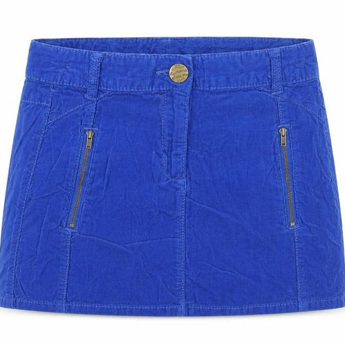 NEXT Girls Blue Cotton Cargo Skirt Size 12 Years Regular Zip