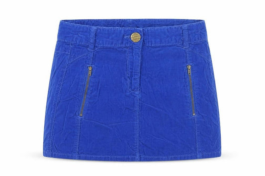 NEXT Girls Blue Cotton Cargo Skirt Size 12 Years Regular Zip