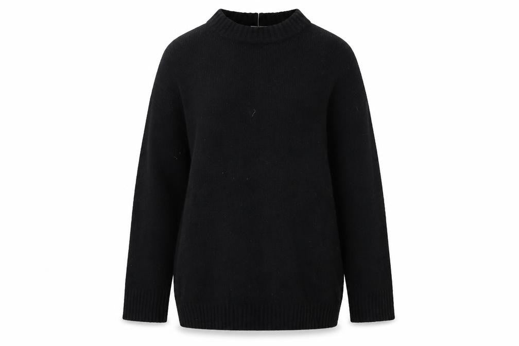Bershka Womens Black Mock Neck Acrylic Pullover Jumper Size XS