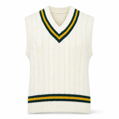 Reydon Womens Ivory V-Neck Acrylic Vest Jumper Size 10