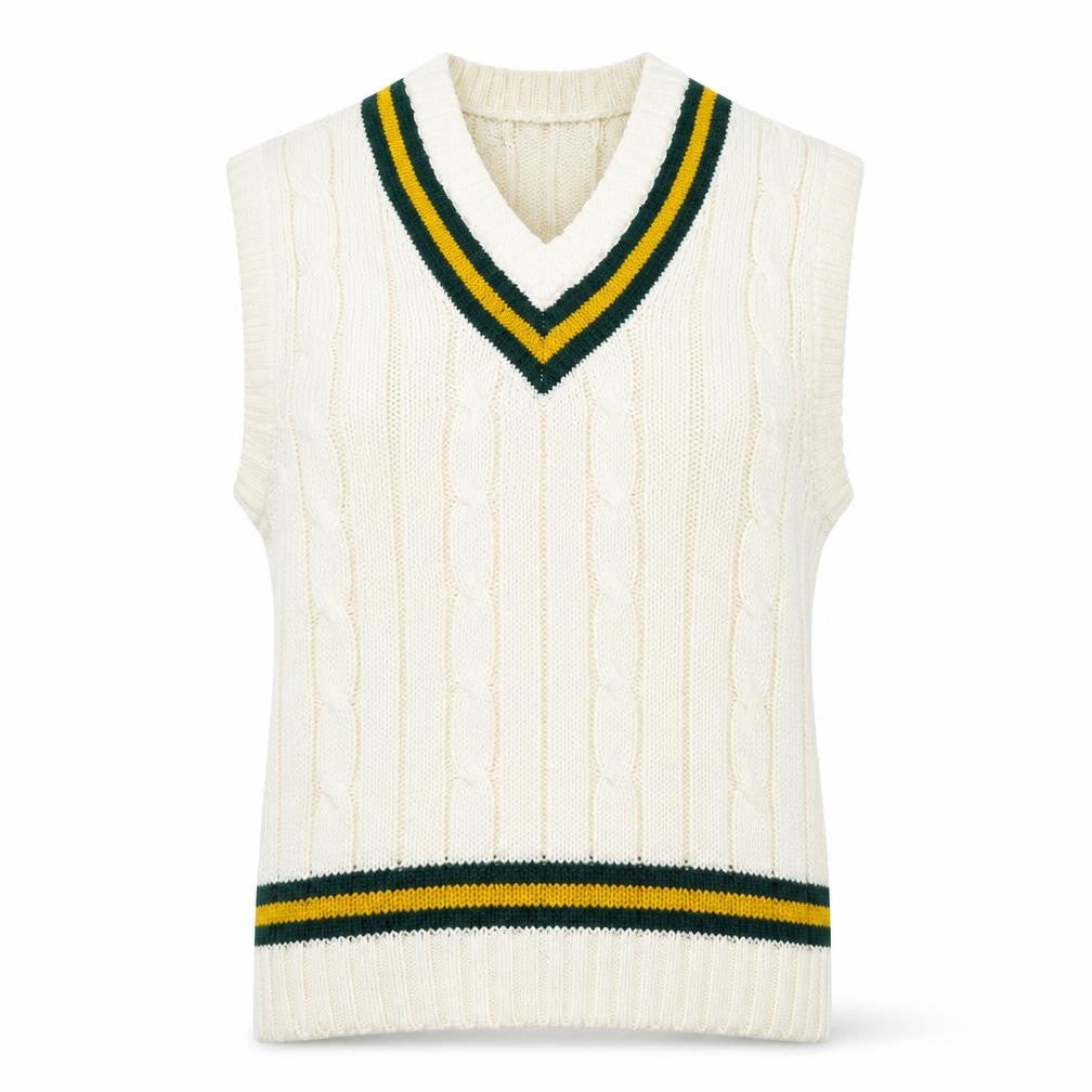 Reydon Womens Ivory V-Neck Acrylic Vest Jumper Size 10