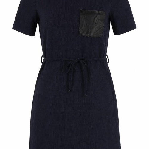 NEXT Womens Blue Viscose Fit & Flare Size 8 Boat Neck Zip
