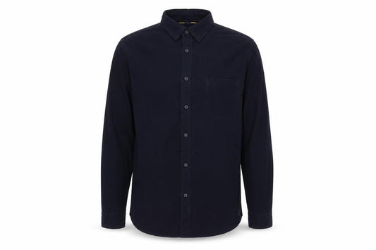 Prince Fox Mens Blue Cotton Button-Up Size L Collared Button