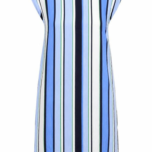 NEXT Womens Blue Striped Viscose Shirt Dress Size 12 Round Neck Pullover