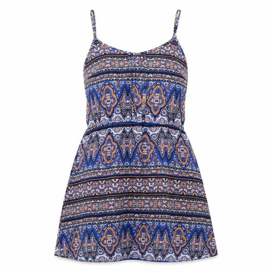 Front view of New Look women’s multicoloured geometric polyester a-line, size UK 12, round neck pullover