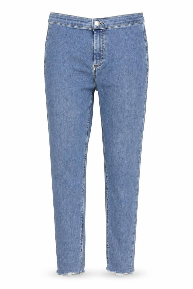 Topshop Womens Blue Cotton Skinny Jeans Size 28 in L32 in Regular Zip