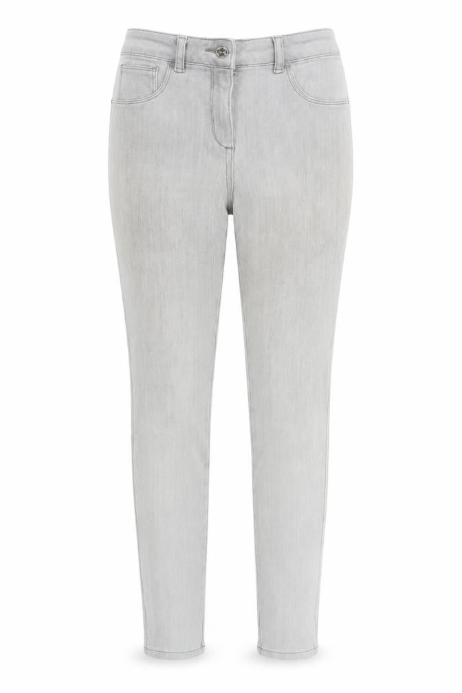 NEXT Womens Grey Cotton Skinny Jeans Size 10 Regular Zip