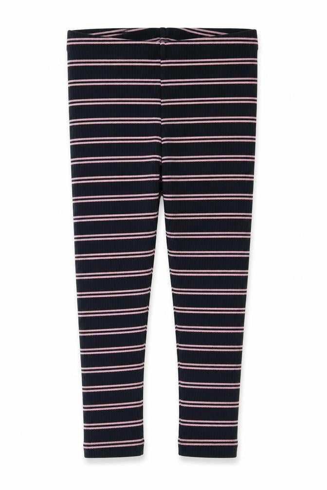 NEXT Girls Blue Striped Cotton Jogger Trousers Size 9 Months Regular Pullover - Leggings