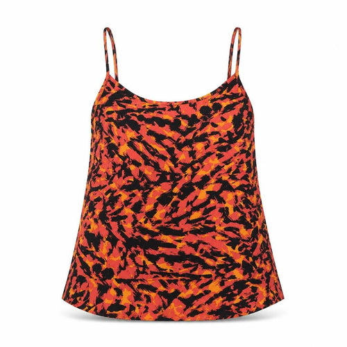 Miss Selfridge Womens Orange Geometric Polyester Camisole Tank Size 8 Scoop Neck