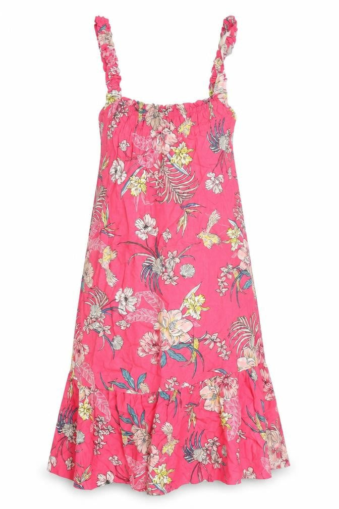 Marks and Spencer Womens Pink Geometric Viscose Top Dress Size 6