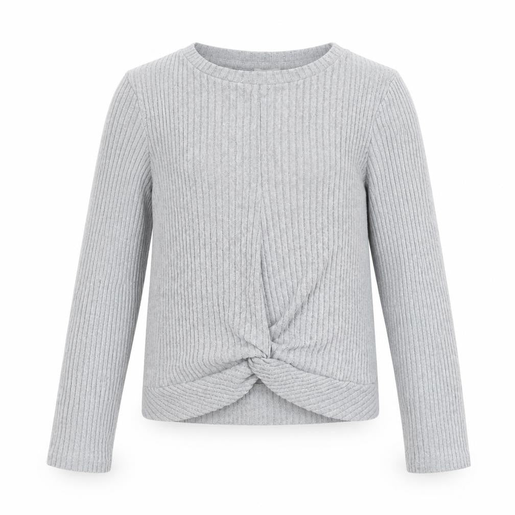 Front view of Next girls’ grey viscose pullover sweatshirt, size 11, years pullover