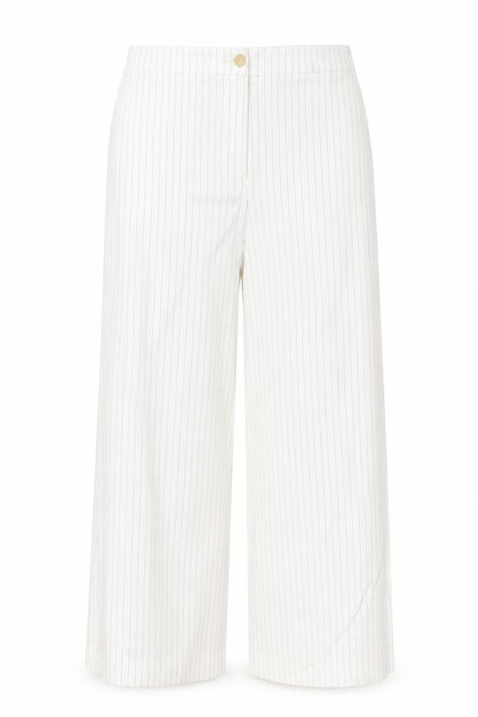Ann Taylor Womens White Polka Dot Cotton Trousers Size 6 Regular Zip