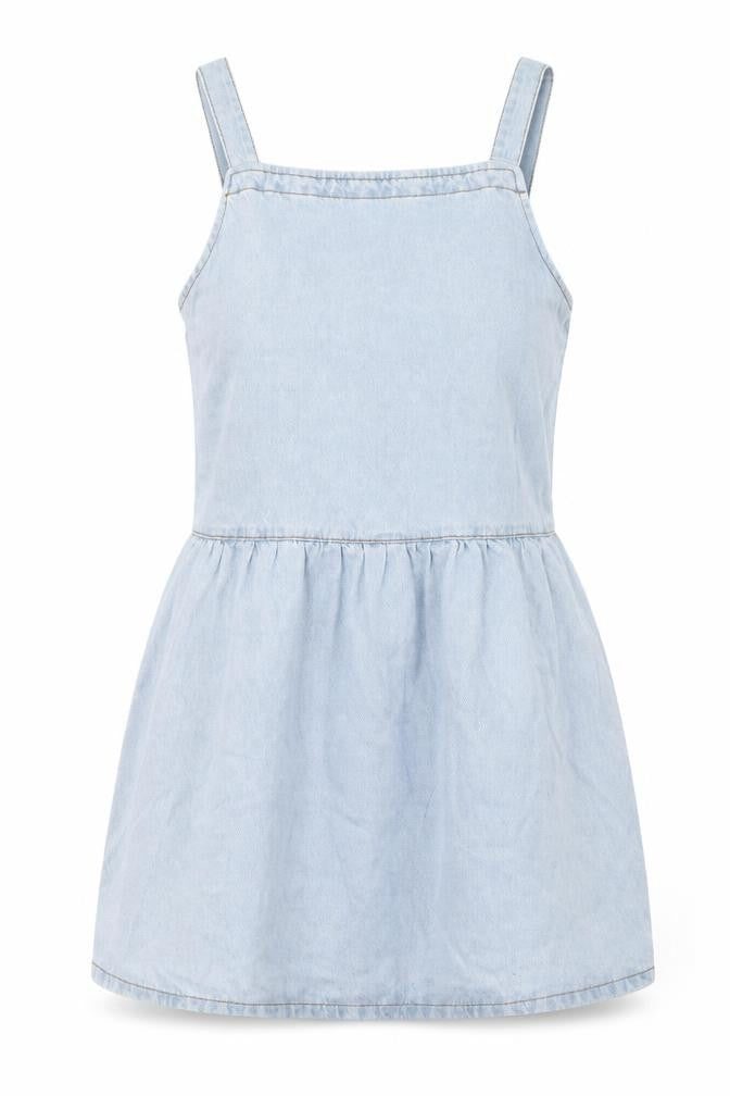 Denim & Co. Womens Blue Cotton Tank Dress Size 10 Square Neck Pullover