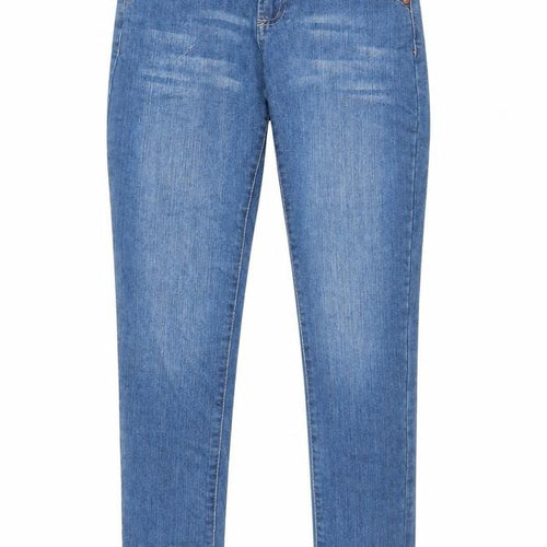 Denim & Co. Womens Blue Cotton Skinny Jeans Size 8 Regular Zip