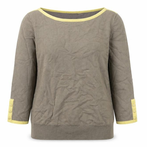 Debenhams Womens Green Boat Neck Cotton Pullover Jumper Size 14