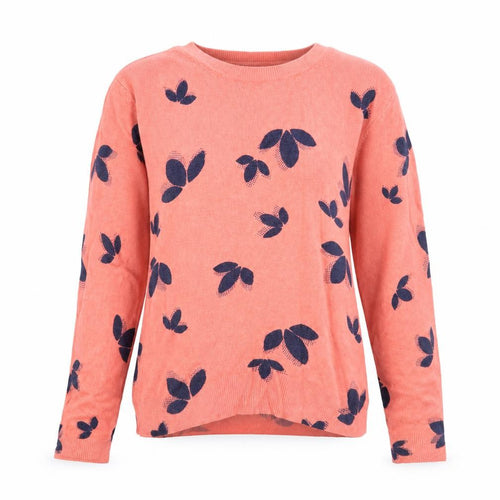 Marks and Spencer Womens Pink Scoop Neck Geometric Acrylic Pullover Jumper Size 10