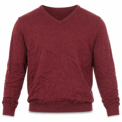 TU Mens Purple V-Neck Cotton Pullover Jumper Size L Long Sleeve
