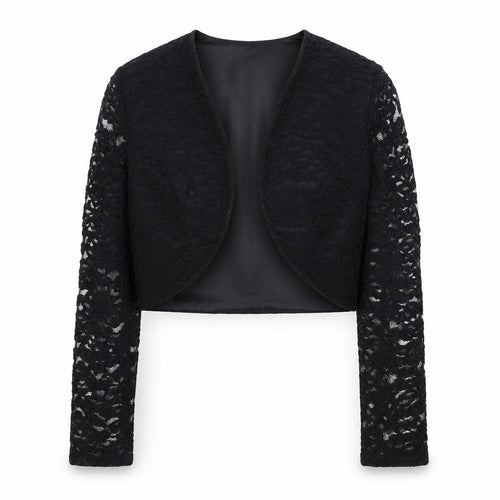 Debut Womens Black Geometric Jacket Blazer Size 12 Hook & Eye