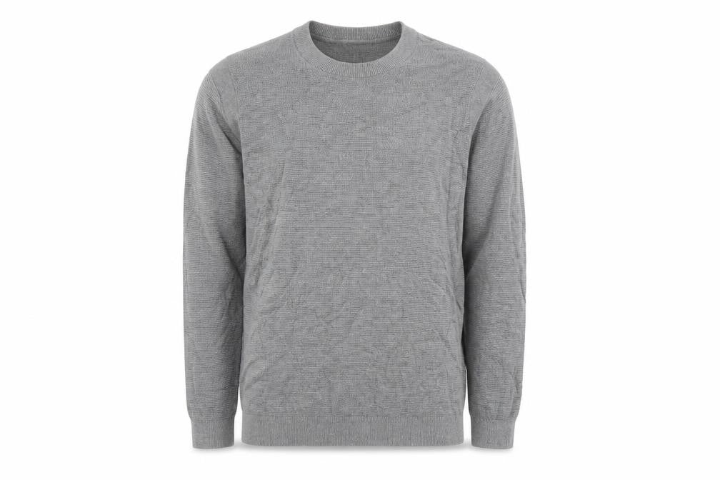 Red Herring Mens Grey Round Neck Cotton Pullover Jumper Size XL Long Sleeve