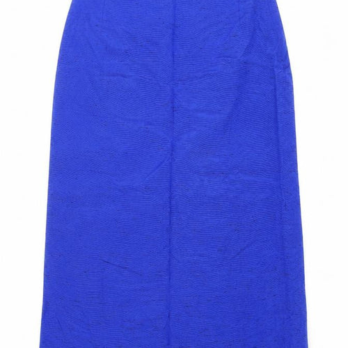 Richards Womens Blue Viscose Straight & Pencil Skirt Size 14 Zip