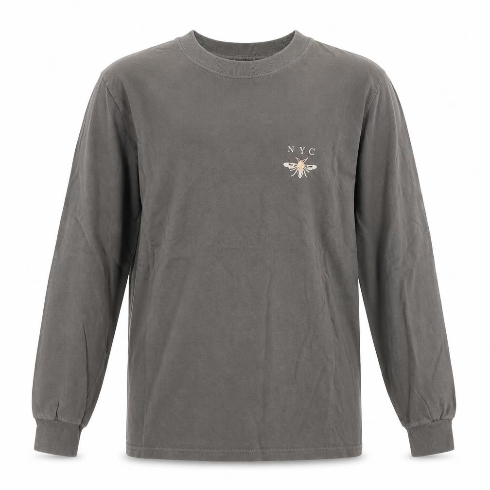 Front view of River Island boys’ grey cotton pullover sweatshirt, size S, pullover - nyc
