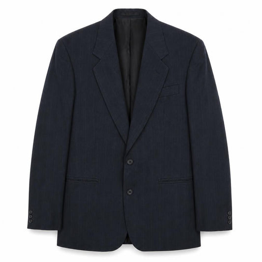 Front view of Burton men’s grey polyester jacket blazer, size 40, regular