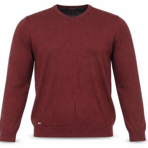 Kensington Eastside Mens Red Round Neck Acrylic Pullover Jumper Size M Long Sleeve