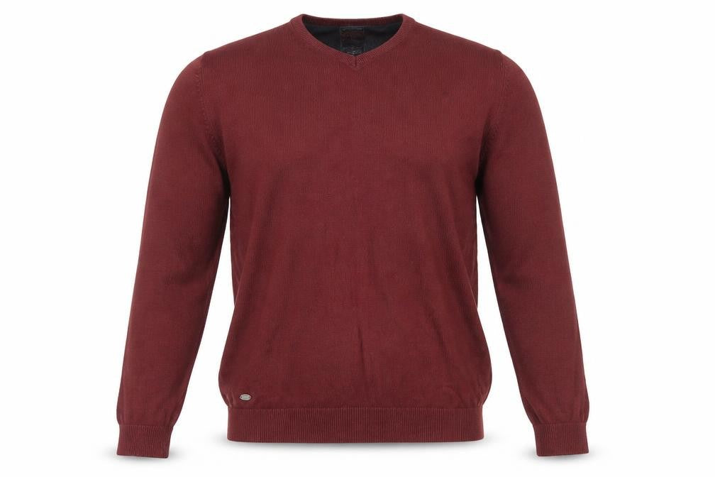Kensington Eastside Mens Red Round Neck Acrylic Pullover Jumper Size M Long Sleeve