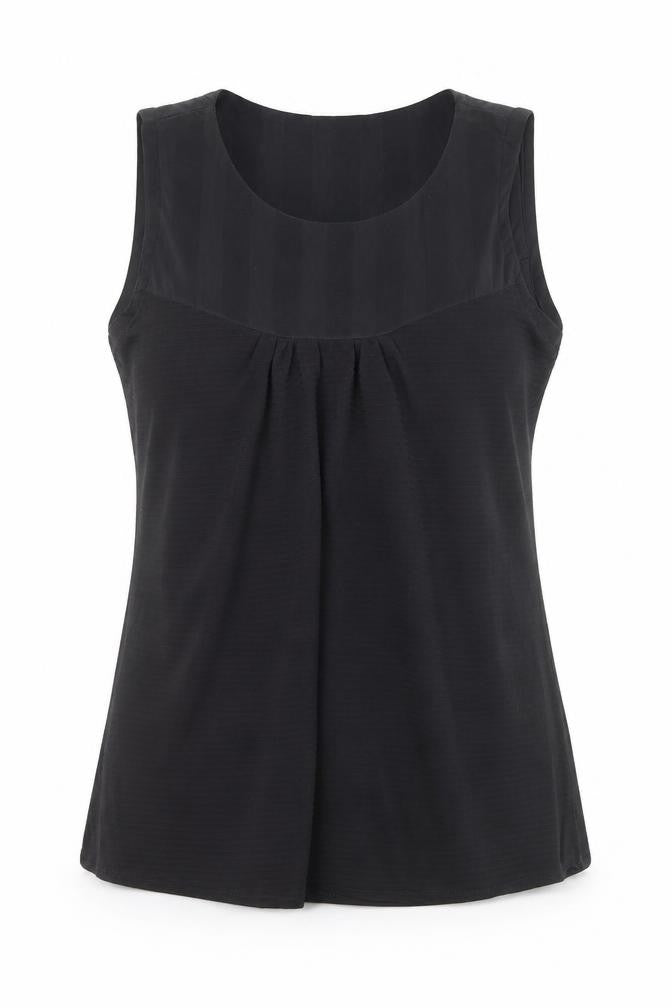 Preworn Womens Black Polyester Basic Tank Size M Round Neck