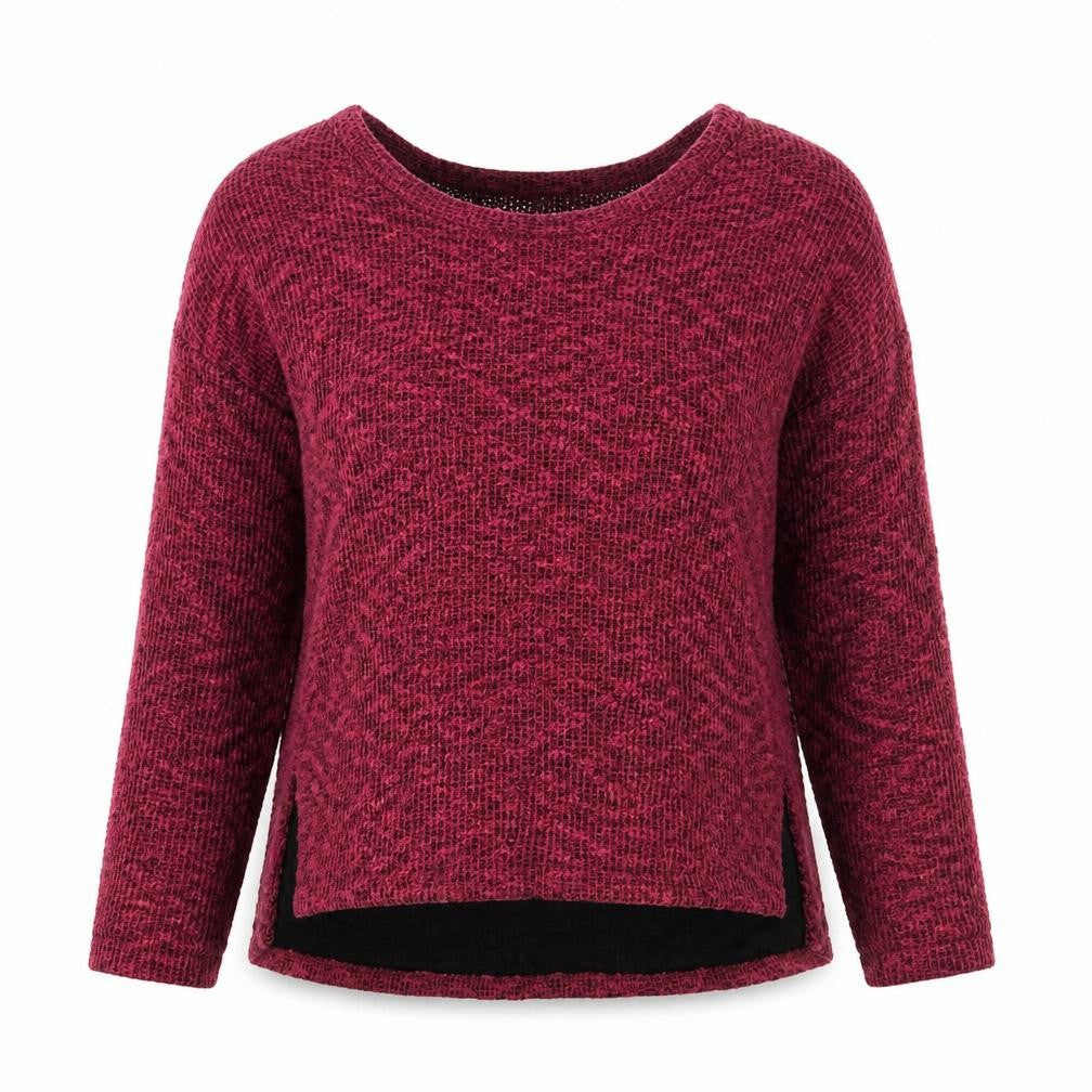 Front view of Next women’s pink scoop neck polyester jumper, size UK 10