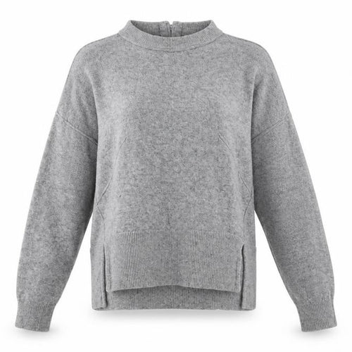 John Lewis Womens Grey Scoop Neck Acrylic Pullover Jumper Size S - Box Fit