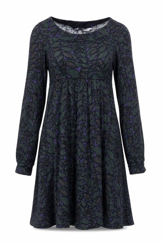Front view of Atmosphere women’s green viscose a-line, size UK 8, round neck pullover