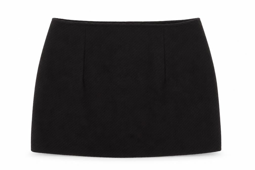 Preworn Womens Brown Cotton Mini Skirt Size 30 in Zip
