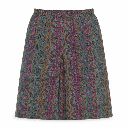 Hyphen Womens Multicoloured Geometric Acrylic Straight & Pencil Skirt Size 14 Zip