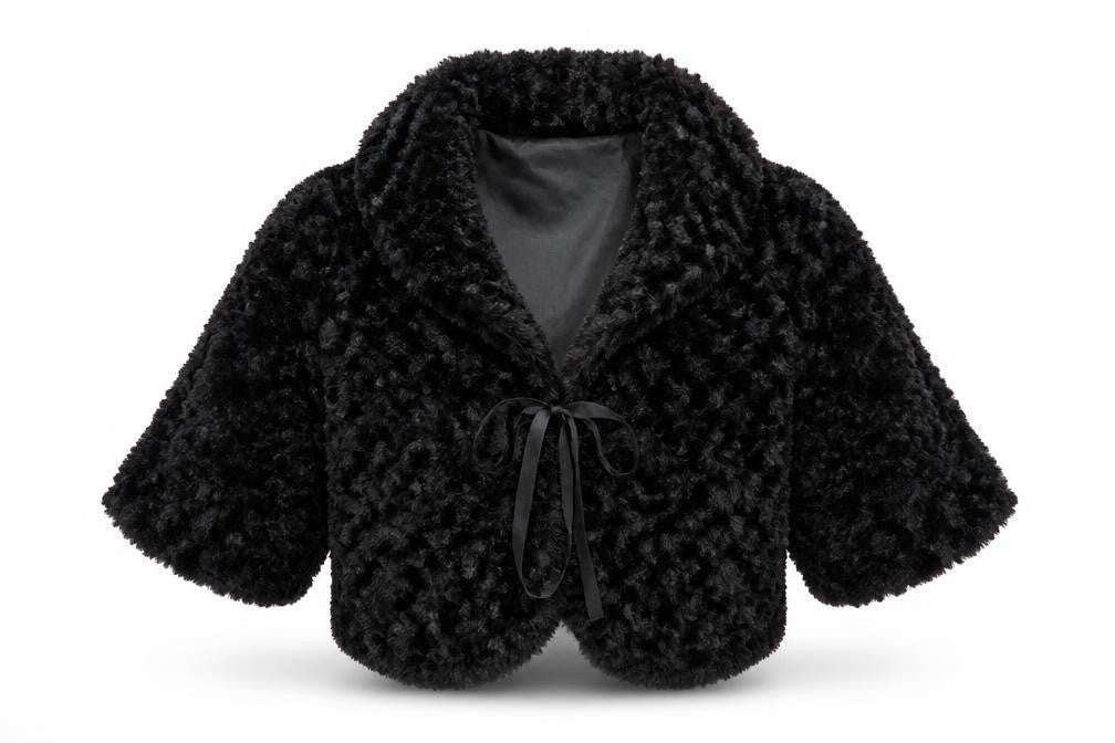 Front view of Mizumi women’s black jacket blazer, size S, button