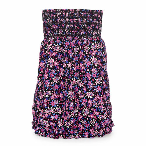 Debenhams Womens Multicoloured Floral 100% Cotton Basic Blouse Size 8 Off the Shoulder - Shirred Top