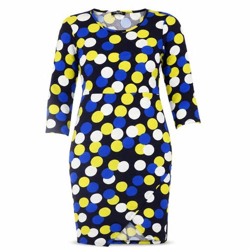 Collection London Womens Multicoloured Geometric Viscose Bodycon Size 12 Boat Neck Pullover