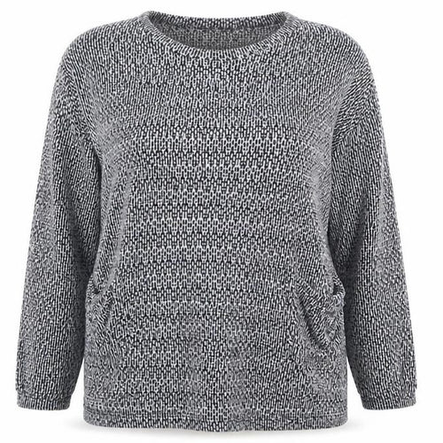 Preworn Womens Black Scoop Neck Acrylic Pullover Jumper Size XL