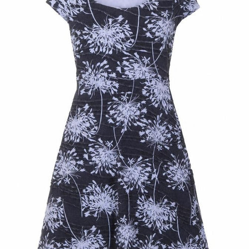RJR.John Rocha Womens Purple Floral Polyester A-Line Size 10 Boat Neck Pullover