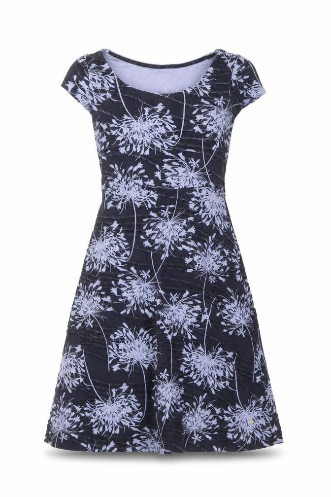 RJR.John Rocha Womens Purple Floral Polyester A-Line Size 10 Boat Neck Pullover