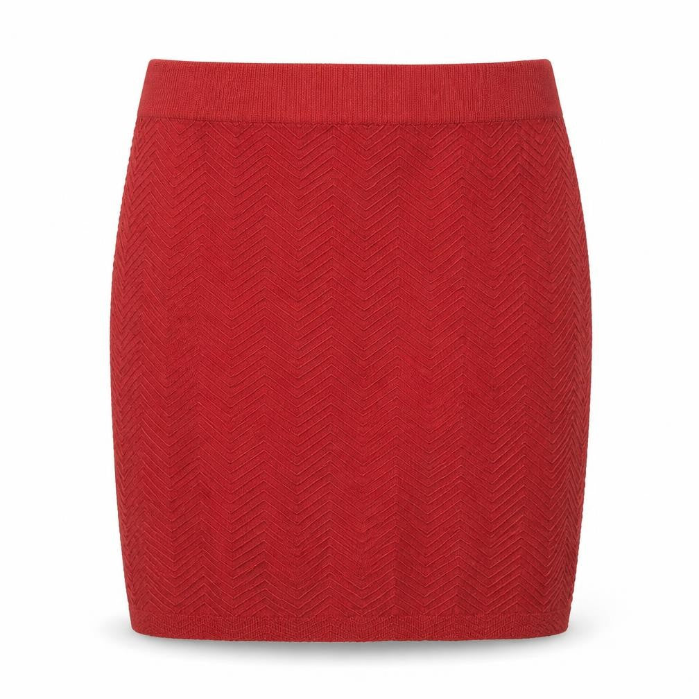 VERO MODA Womens Orange Geometric Polyamide Straight & Pencil Skirt Size S