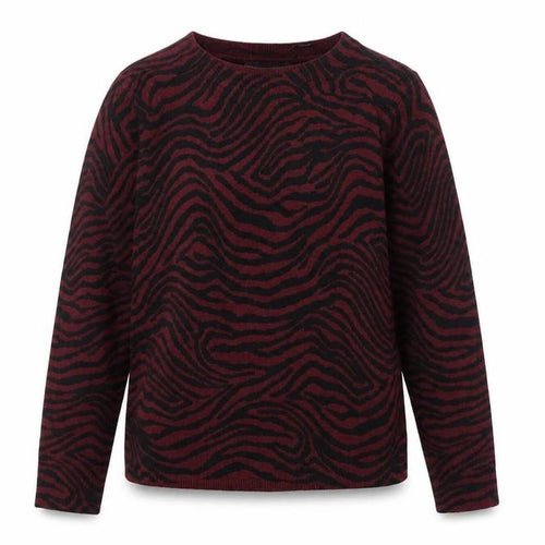 Marks and Spencer Womens Purple Scoop Neck Geometric Acrylic Pullover Jumper Size 6