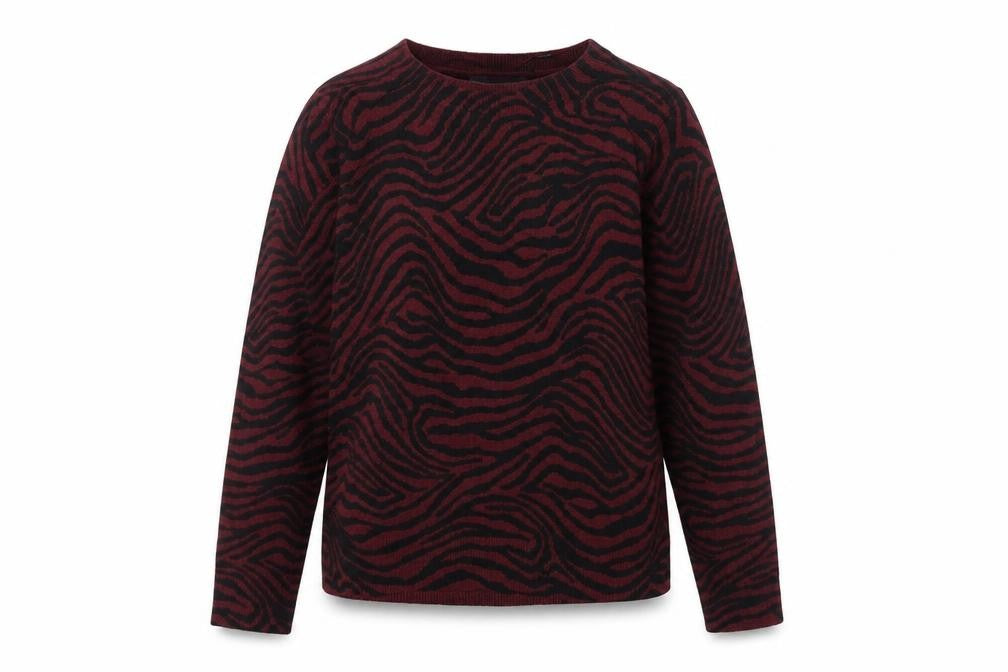 Marks and Spencer Womens Purple Scoop Neck Geometric Acrylic Pullover Jumper Size 6