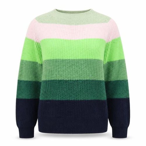 Marks and Spencer Womens Multicoloured Round Neck Striped Acrylic Pullover Jumper Size XS