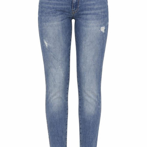 Zara Womens Blue Cotton Skinny Jeans Size 28 in Regular Button
