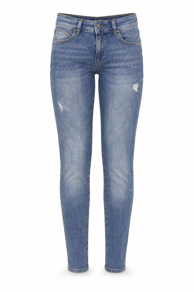Zara Womens Blue Cotton Skinny Jeans Size 28 in Regular Button