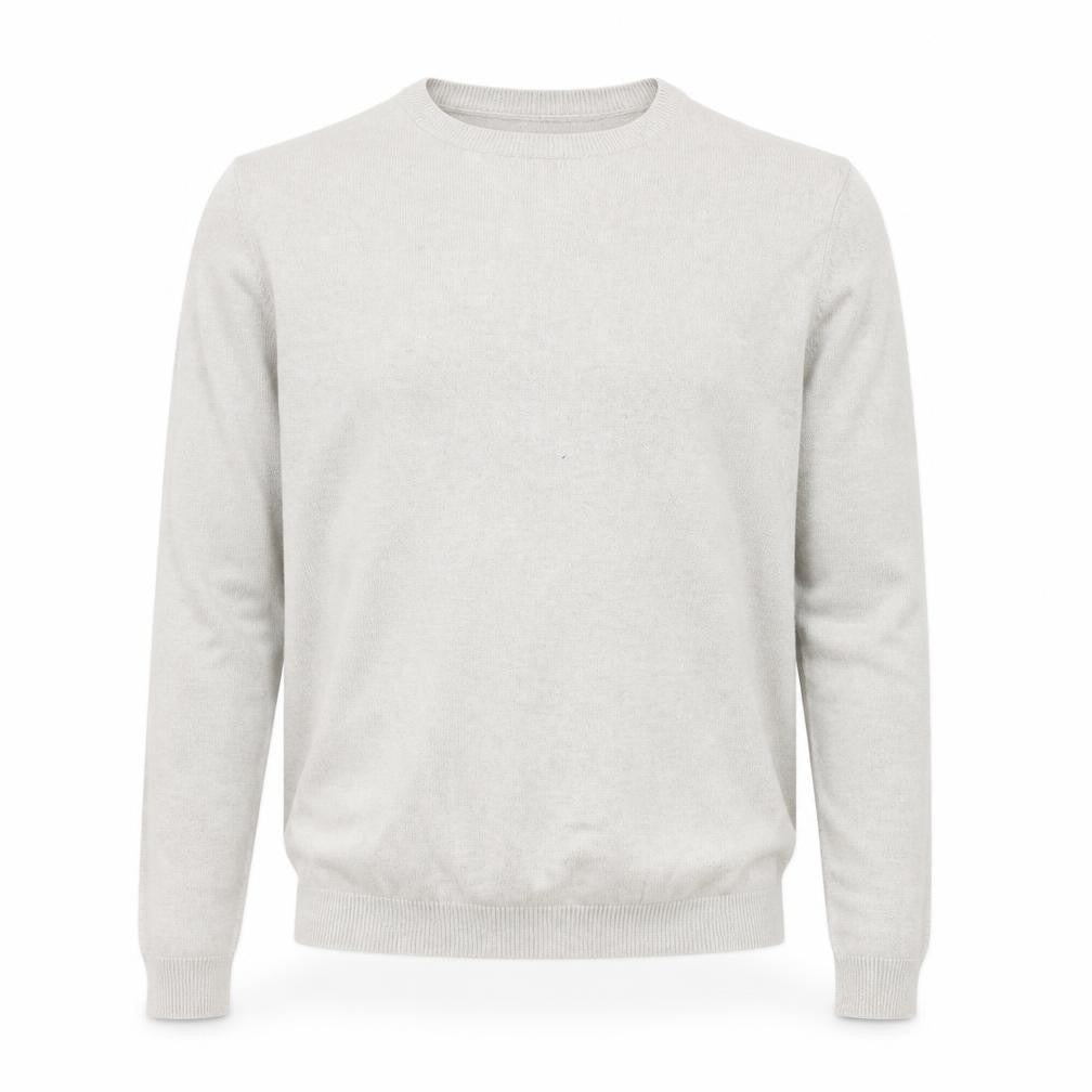 Topshop Mens Grey Round Neck Cotton Pullover Jumper Size S Long Sleeve
